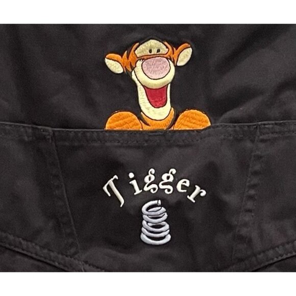 NWT VTG 90s Disney Pooh Tigger Black Short Overalls Women’s 22W Plus Collector - Picture 1 of 16